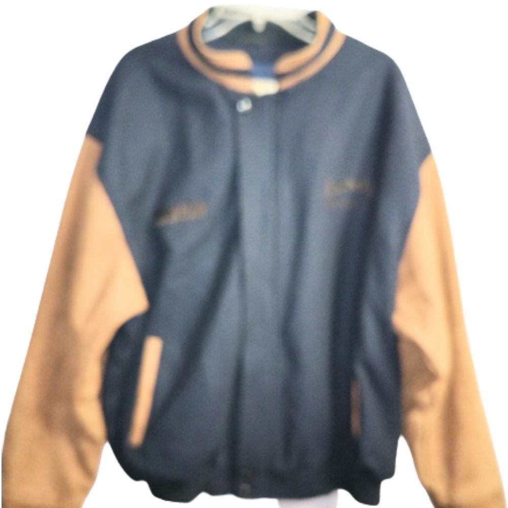 North End Mens Special Edition Bomber Jacket Leather & Wool Blend  Size 2X